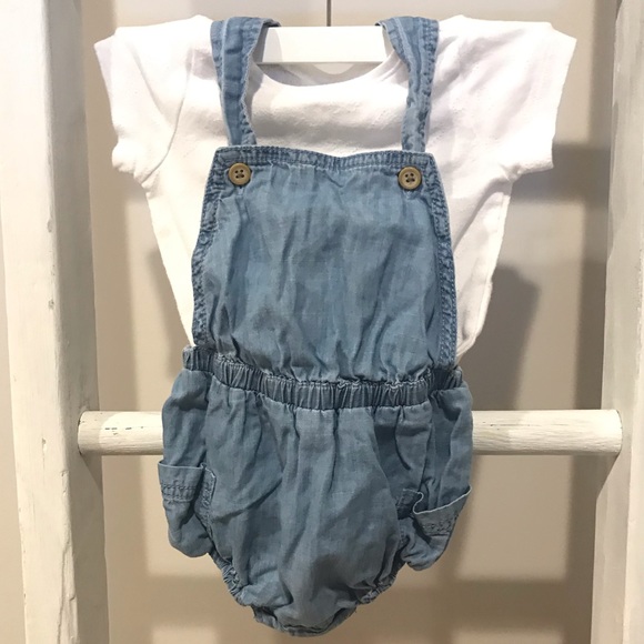 🌿Denim Overall style Romper🌿 - Picture 1 of 5